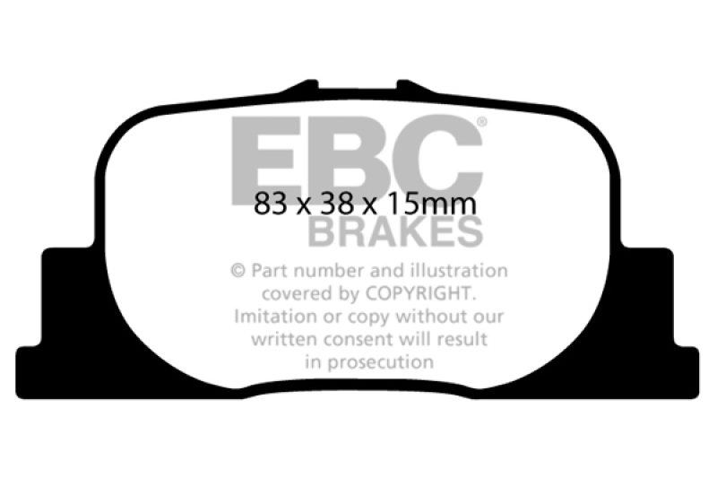 EBC 00-01 Lexus ES300 3.0 Greenstuff Rear Brake Pads thumbnail 2