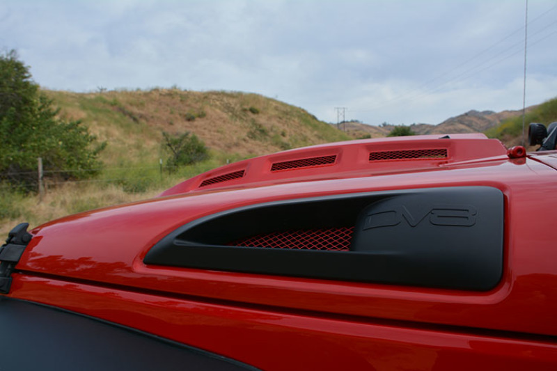 07-18 Jeep Wrangler JK Metal Heat Dispersion Hood - Primer Black - Image 12