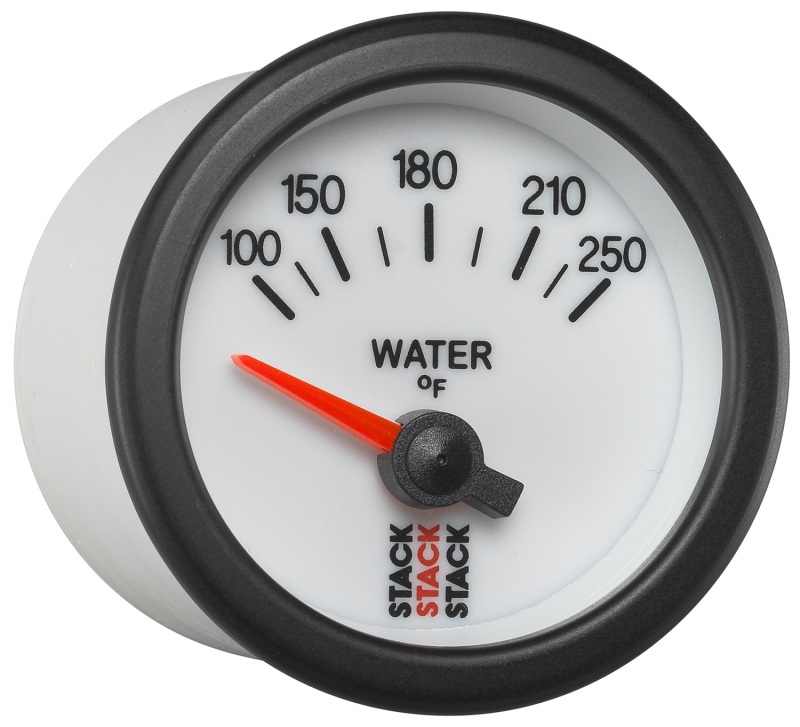 Autometer Stack 52mm 100-250 Deg F 1/8in NPTF Electric Water Temp Gauge - White thumbnail 4