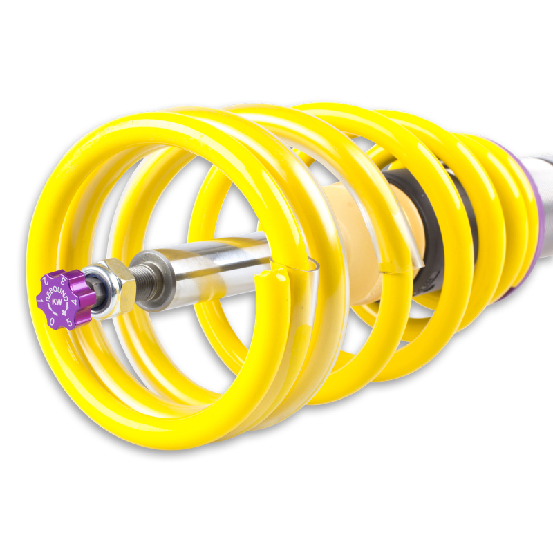 KW Variant 2 Coilover Kits 1522000D Kits, 2, 1.6 - 2.5 in. Lowered Front, 1.2 - 2.4 in. Lowered Rear, Natural/Yellow Shocks, Yellow Springs, BMW, Kit thumbnail 8