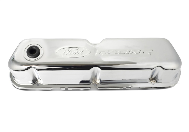 Ford Racing Embosses Logo Stamped Steel Valve Cover Chrome thumbnail 7