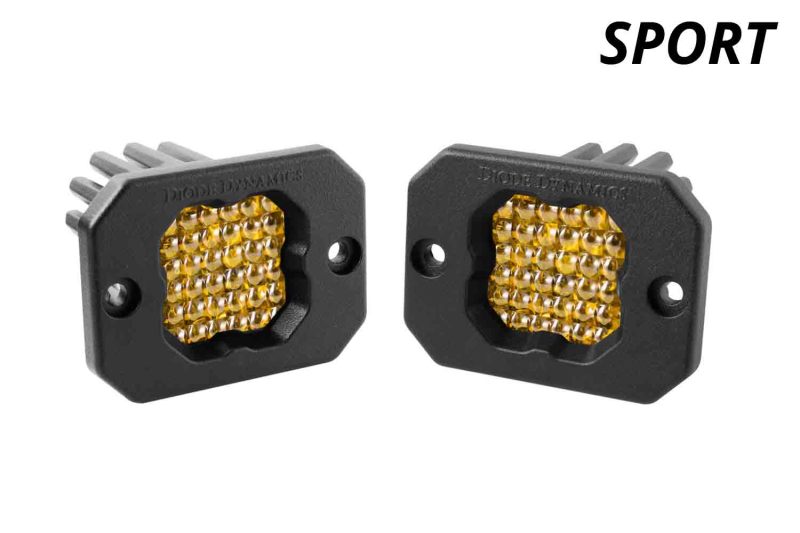 Diode Dynamics Stage Series C1 LED Pod Sport - Yellow Flood Flush ABL (Pair) thumbnail 4
