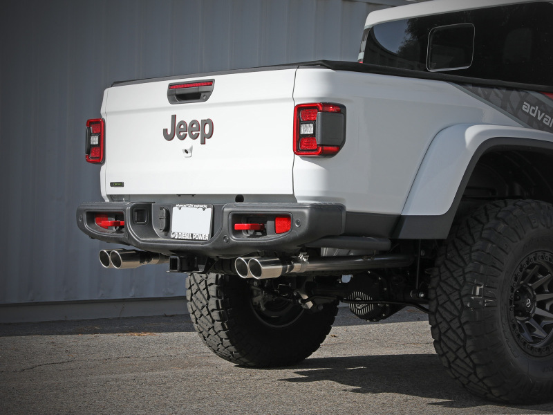 aFe Vulcan Series 3in 304SS Cat-Back 21 Jeep Gladiator V6-3.0L (td) - Dual Polished Tip thumbnail 7