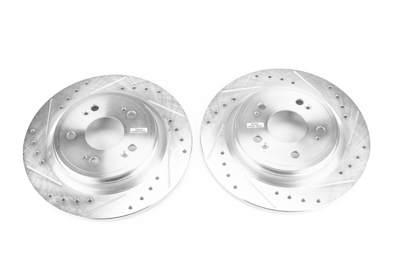 Power Stop 14-19 Acura RLX Rear Evolution Drilled & Slotted Rotors - Pair thumbnail 2