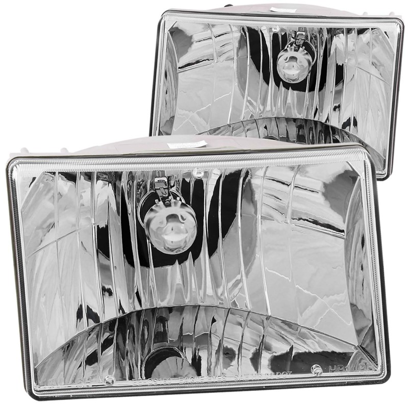 ANZO 1993-1998 Jeep Grand Cherokee Crystal Headlights Chrome thumbnail 3