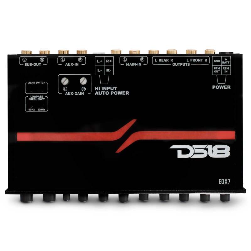 DS18 EQX High Volt 7-Band Equalizer High Level Input Auto Turn On