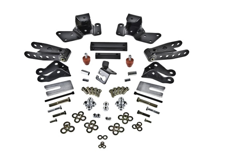 4" Drop Leaf Spring Shackle & Hanger Kit (Front Hanger/Rear Shackle)
SHACKLE & HANGER KIT | 4 INCH DROP - 6909