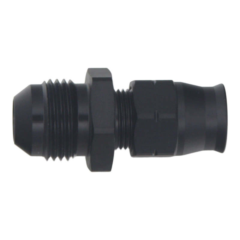 DeatschWerks 8AN Male Flare to 3/8in Hardline Compression Adapter - Anodized Matte Black thumbnail 2