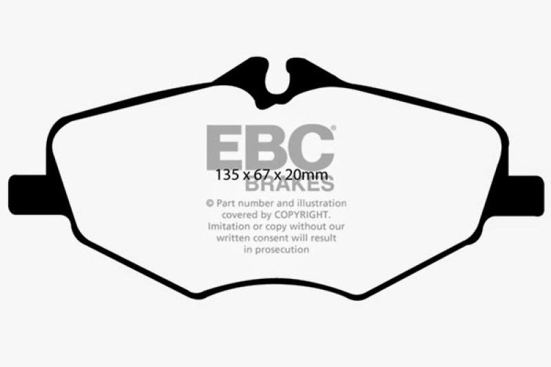 EBC 06-09 Mercedes-Benz E320 3.0 TD Ultimax2 Front Brake Pads thumbnail 4