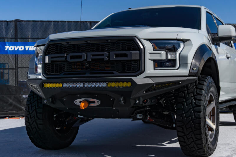Addictive Desert Designs 17-18 Ford F-150 Raptor Stealth Fighter Front Bumper w/ Winch Mount thumbnail 8