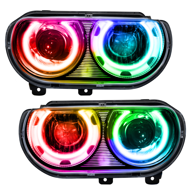 Oracle 08-14 Dodge Challenger SMD HL (HID Style) - ColorSHIFT w/ BC1 Controller thumbnail 4