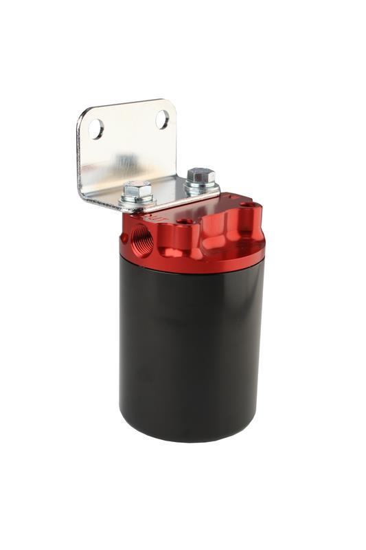 Aeromotive SS Series Billet Canister Style Fuel Filter Anodized Black/Red - 10 Micron Fabric Element thumbnail 5