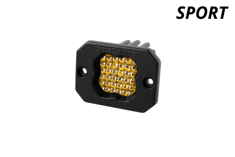 Diode Dynamics Stage Series C1 LED Pod Sport - Yellow Flood Flush ABL Each thumbnail 5