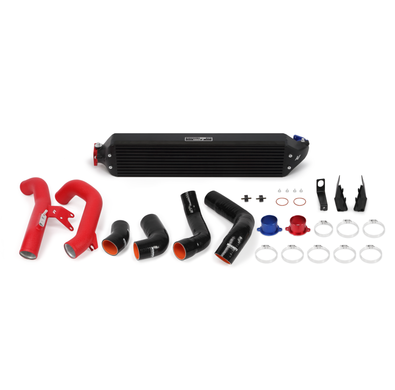 Mishimoto 2016+ Honda Civic 1.5T / 2017+ Honda Civic Si Black Intercooler Kit w/Red Pipes thumbnail 3