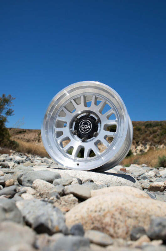 ICON Anza 17x8.5 / 6x5.5 / 25mm / 5.75in BS Silver Machined Wheel thumbnail 4