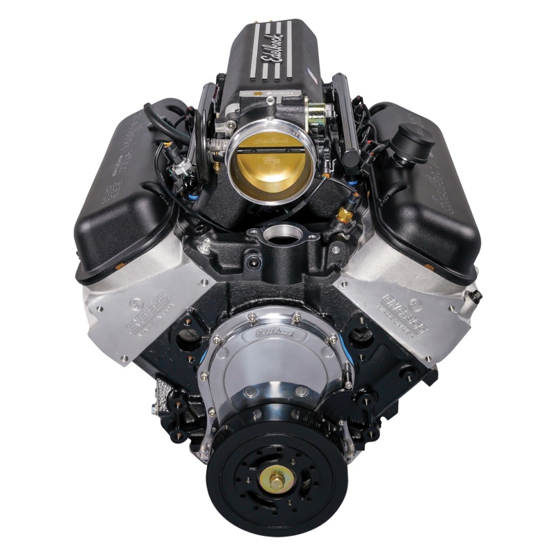 Edelbrock Musi 555 C.I.D. 697 HP Pro-Flo 4 Long Block Crate Engines 49557 Engine, Edelbrock/Musi XT EFI, Big-Block Chevy, and 643 TQ, Engine, Each thumbnail 8