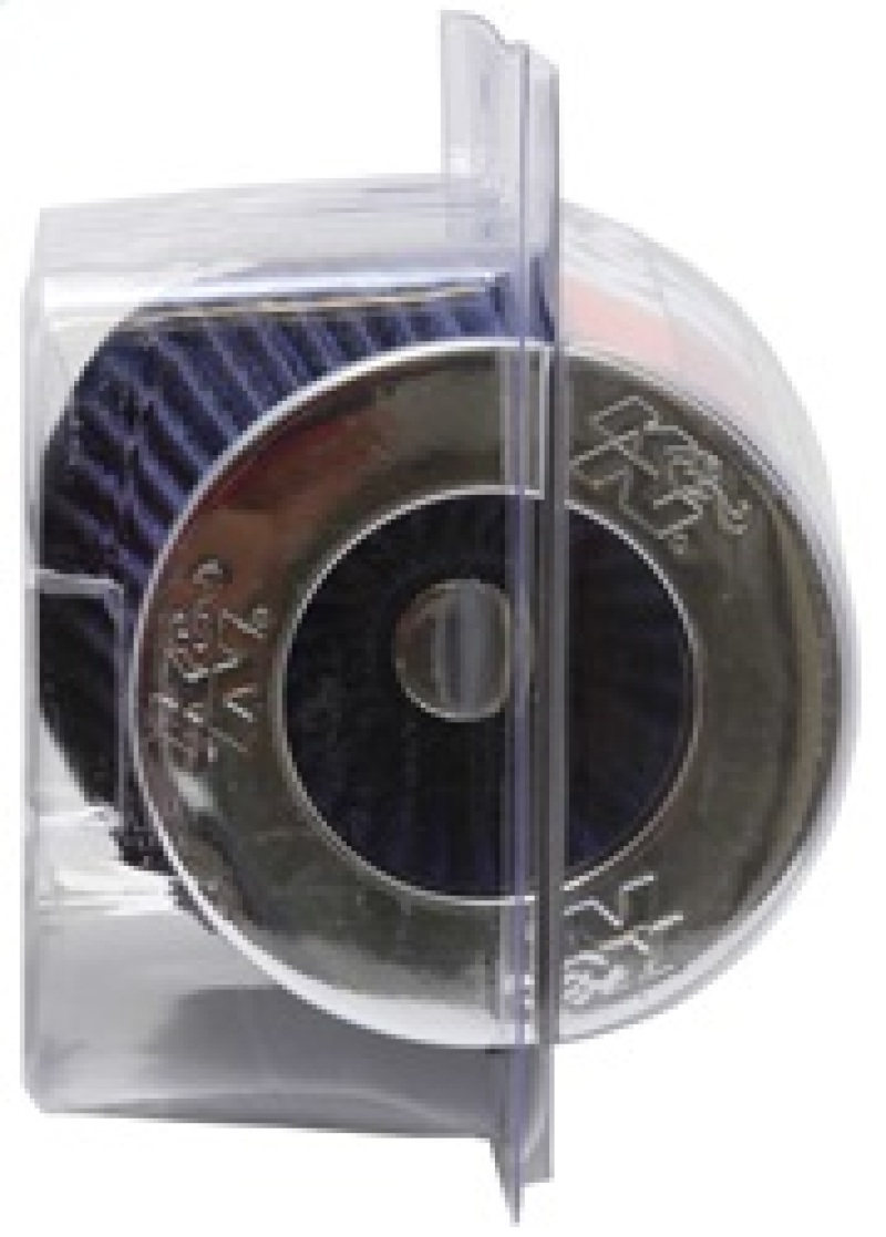 K&N Universal Air Filter Chrome Round Tapered Blue - 4in Flange ID x 1.125in Flange Length x 5.5in H thumbnail 6