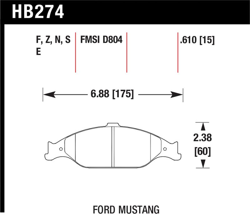 HAWK Blue 9012 Brake Pad Sets