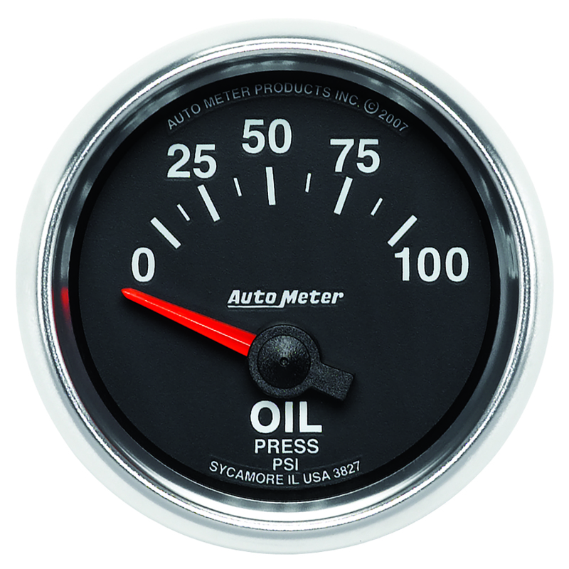 Autometer GS 0-100 PSI Short Sweep Electronic Oil Pressure Gauge thumbnail 4