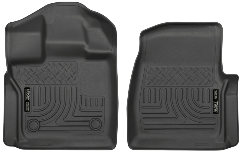 Husky Liners 15-23 Ford F-150 Standard Cab Pickup WeatherBeater Front Black Floor Liners thumbnail 3