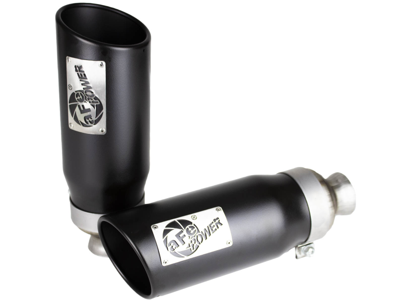 aFe MACH Force-XP 4-1/2in Steel OE Replacement Exhaust Tips - 2021+ Dodge Ram (5.7L V8) - Black thumbnail 2