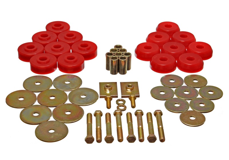 Energy Suspension Body Mount Set Exc. Convertible - Red thumbnail 3