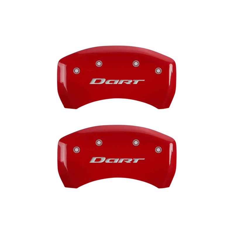MGP 4 Caliper Covers Engraved Front & Rear With out stripes/Dart Red finish silver ch thumbnail 9