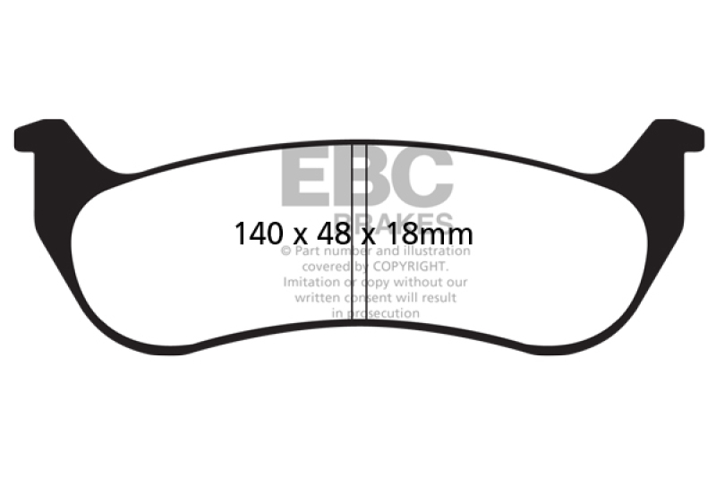 EBC 05-07 Chrysler Pacifica 3.5 Ultimax2 Rear Brake Pads thumbnail 2