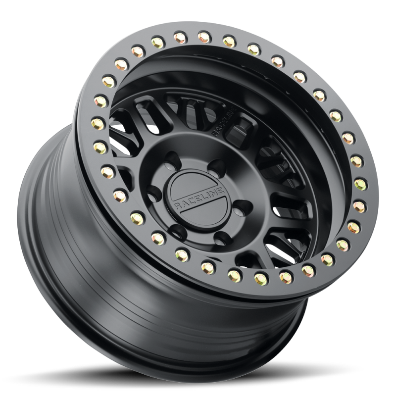 Raceline RT951B Ryno 17x9in / 6x139.7 BP / -12mm Offset / 106.1mm Bore - Satin Black Beadlock Wheel thumbnail 4