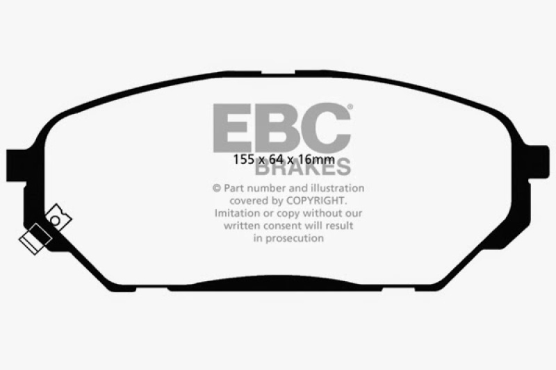 EBC 07-12 Hyundai Veracruz 3.8 Greenstuff Front Brake Pads thumbnail 3