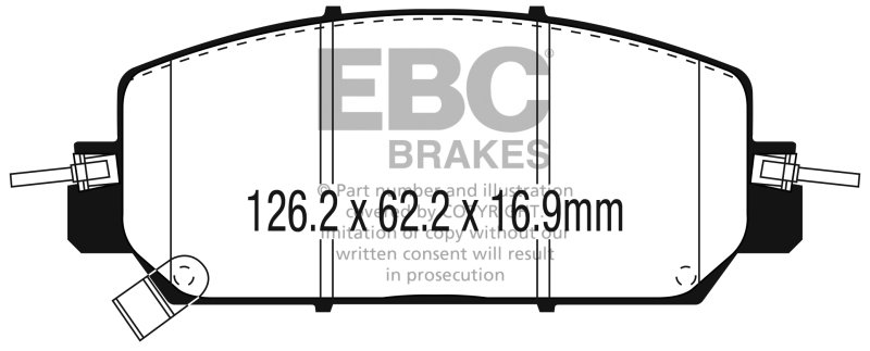 EBC 2017+ Honda CR-V 1.5L Turbo Greenstuff Front Brake Pads thumbnail 4