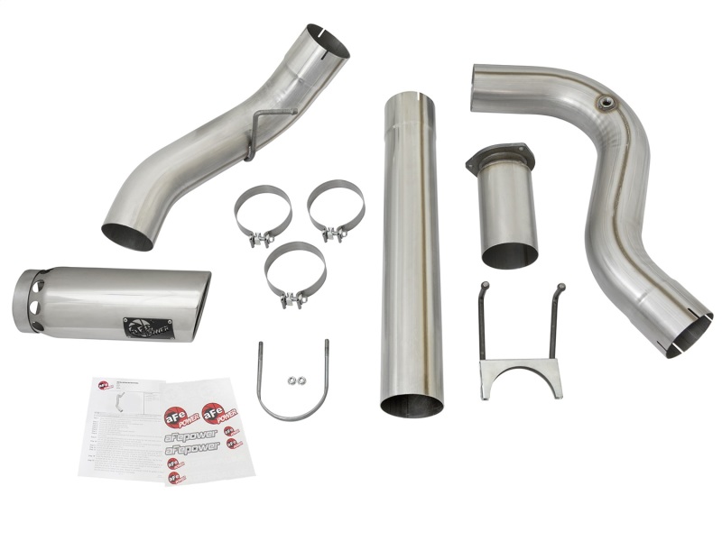 aFe ATLAS 5in DPF-Back Alum Steel Exhaust System w/Polished Tip 2017 Ford Diesel Trucks V8-6.7L (td) thumbnail 7