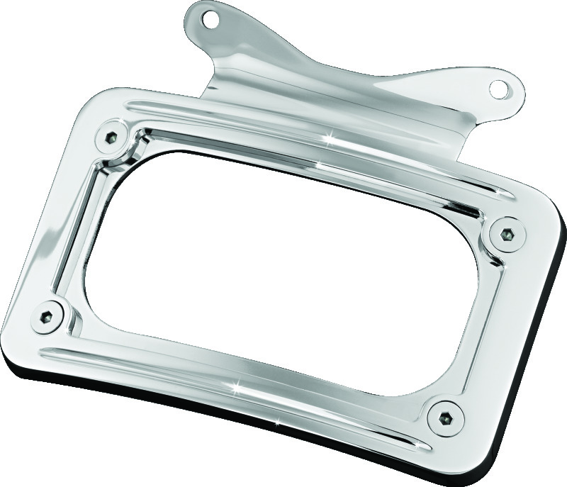 Kuryakyn Curved License Plate Frames 3157 Mounts, Curved, Steel, Chrome, Kit thumbnail 2