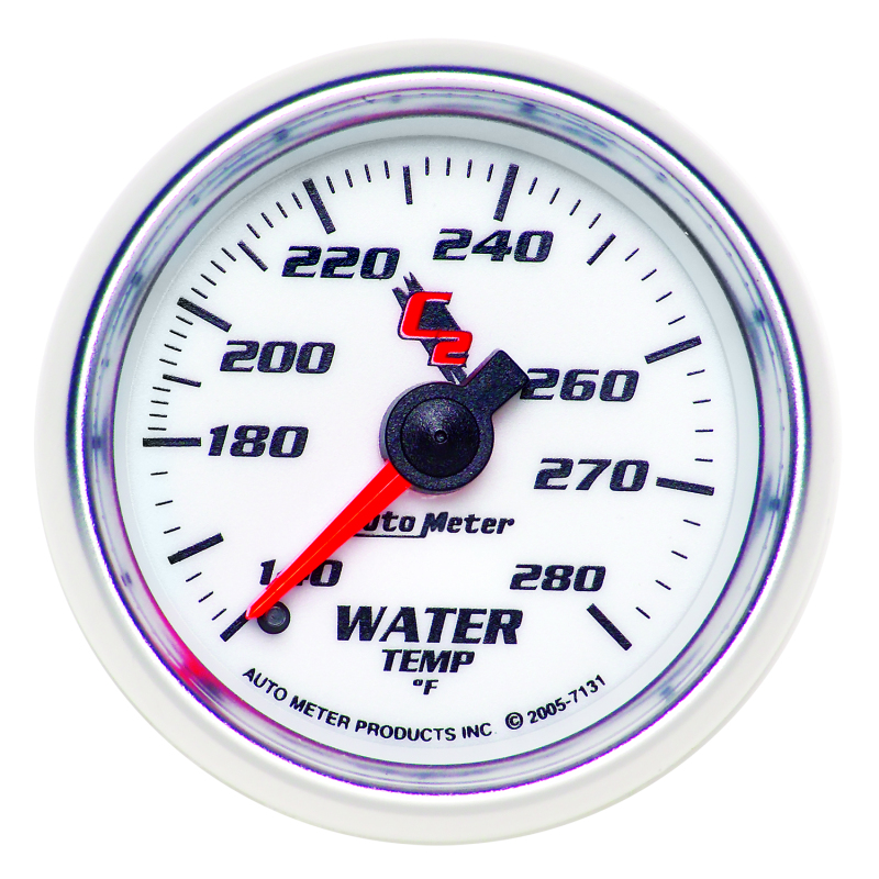 Autometer C2 52mm Mechanical 140-280 Deg F Water Temperature Gauge