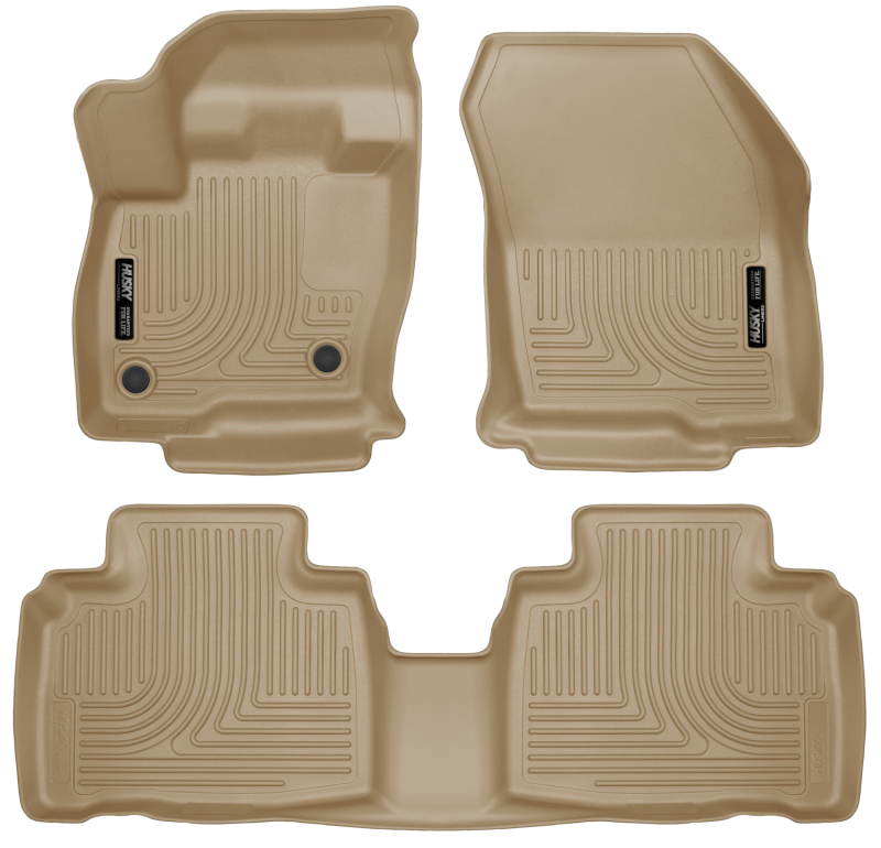 Husky Liners 2015 Ford Edge WeatherBeater Front & 2nd Row Combo Tan Floor Liners thumbnail 5
