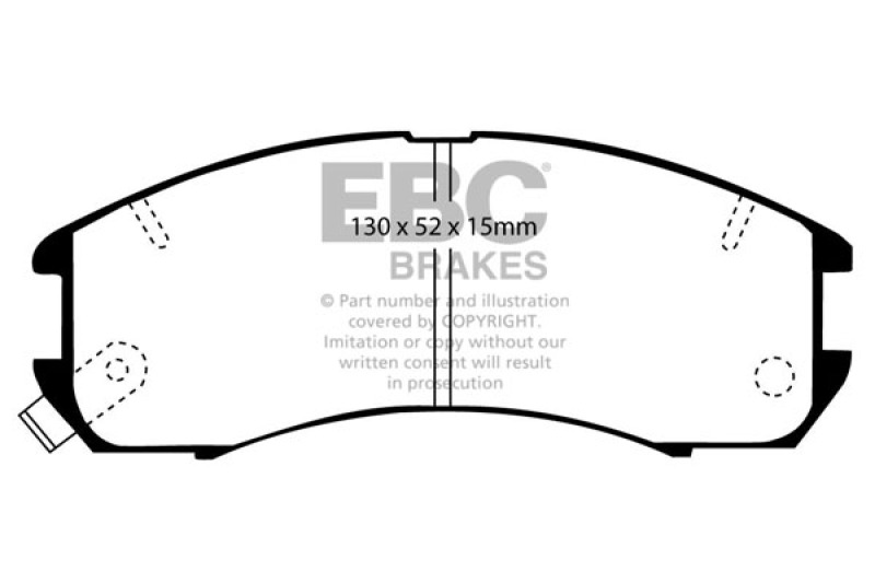 EBC Yellowstuff Brake Pads DP4705R Pads, Yellowstuff, Aramid Fiber, Front, Ford, Mazda, Set thumbnail 5