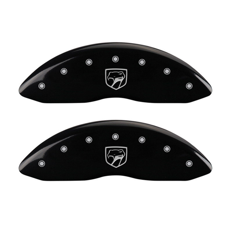 MGP 4 Caliper Covers Engraved Front Gen 2/Viper Engraved Rear Gen 2/Snake Black finish silver ch thumbnail 9