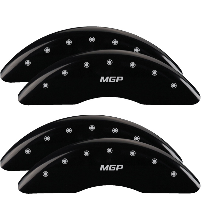 MGP 4 Caliper Covers Engraved Front & Rear 2019+ Ram 2500/3500 Black Finish Silver MGP Logo thumbnail 2