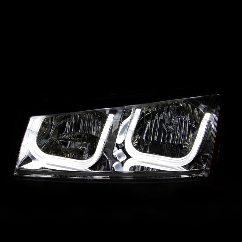ANZO 2003-2006 Chevrolet Silverado 1500 Projector Headlights w/ U-Bar Chrome thumbnail 7