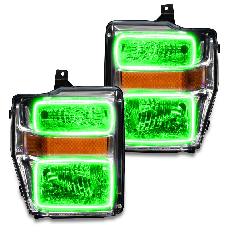Oracle 08-10 Ford F250/350 Pre-Assembled Halo Headlights- Chrome Housing - w/o Controller thumbnail 4