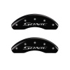 MGP Front set 2 Caliper Covers Engraved Front Sonic Black finish silver ch thumbnail 7