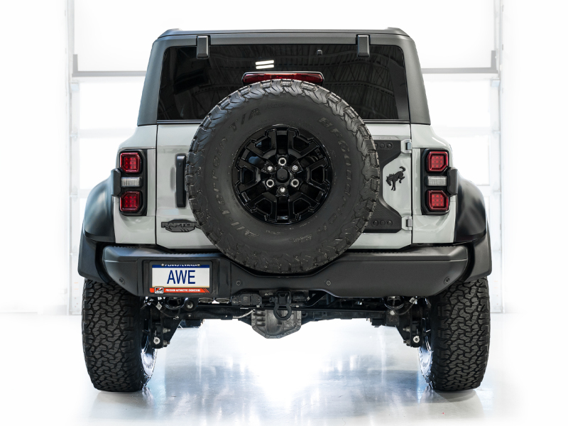 AWE Tuning 22-24 Ford Bronco Raptor 4WD Dual BashGuards Cat-Back SwitchPath Exhaust (No Tips) thumbnail 5