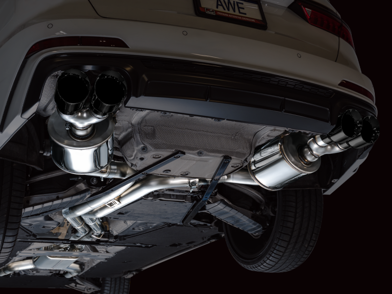 AWE Tuning 19-23 Audi C8 S6/S7 2.9T V6 AWD Touring Edition Exhaust - Diamond Black Tips thumbnail 8