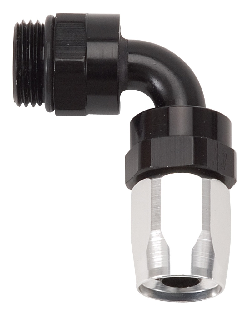 Russell Performance Swivel Hose End Assy #10 AN Male SAE Port to #8 Hose 90 Deg Clr/Blk Anodized thumbnail 8