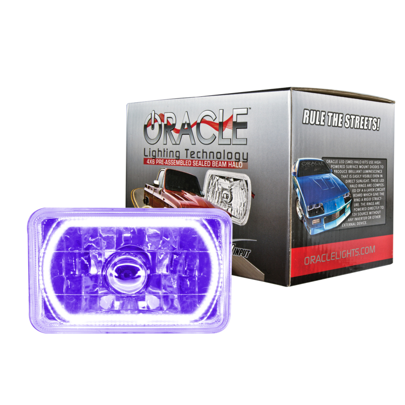 Oracle Pre-Installed Lights 4x6 IN. Sealed Beam - UV/Purple Halo thumbnail 2