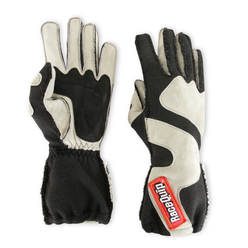 RaceQuip SFI-5 Gray/Black Large Outseam w/ Closure Glove thumbnail 3