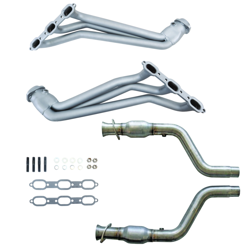 BBK 05-10 Dodge Challenger/Charger V6 1-5/8in Headers w/High Flow Catted Mid Pipe (Ti Ceramic)