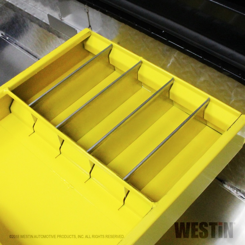 Westin/Brute 9in x 15in tray w/ 4 Silver Aluminum Dividers - Yellow thumbnail 5