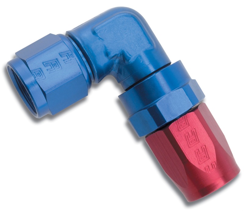 Russell Performance -8 AN Red/Blue 90 Degree Forged Aluminum Swivel Hose End thumbnail 9