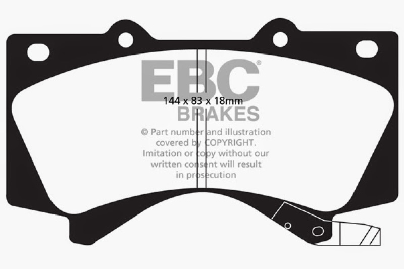 EBC 08+ Lexus LX570 5.7 Extra Duty Front Brake Pads thumbnail 3